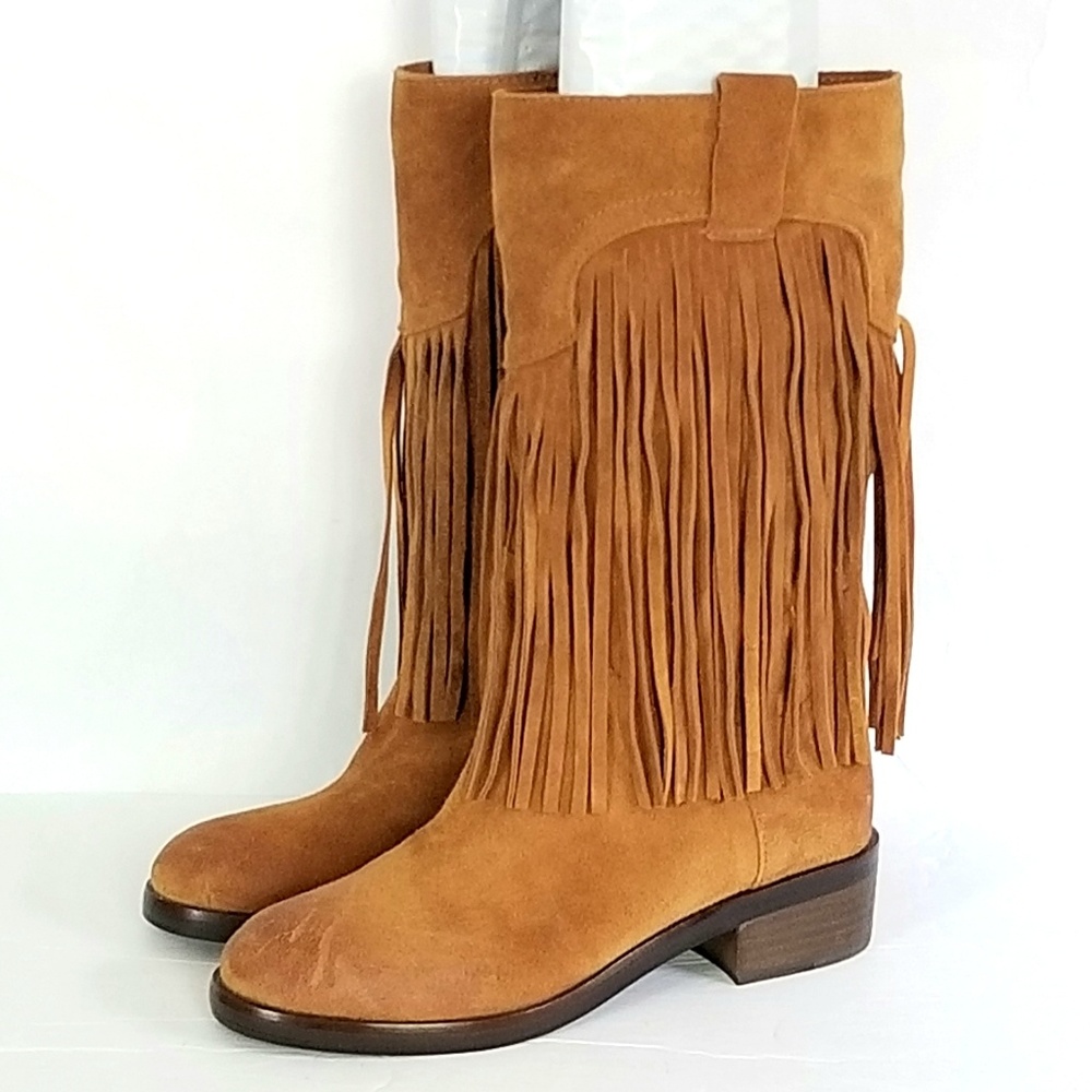 Lucky Brand Caleb Suede Fringe Boots